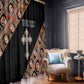 Personalized Ethiopia Window Curtain Ethiopian Orthodox Church Angel Black Color
