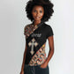 Personalized Ethiopia Women Polo Shirt Ethiopian Orthodox Church Angel Black Color