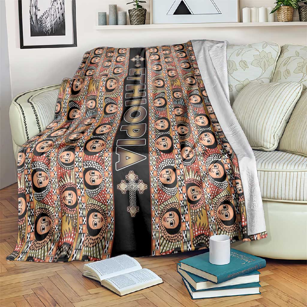 Ethiopia Blanket Ethiopian Tewahedo Angel Orthodox Black Color