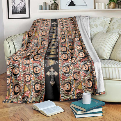 Ethiopia Blanket Ethiopian Tewahedo Angel Orthodox Black Color