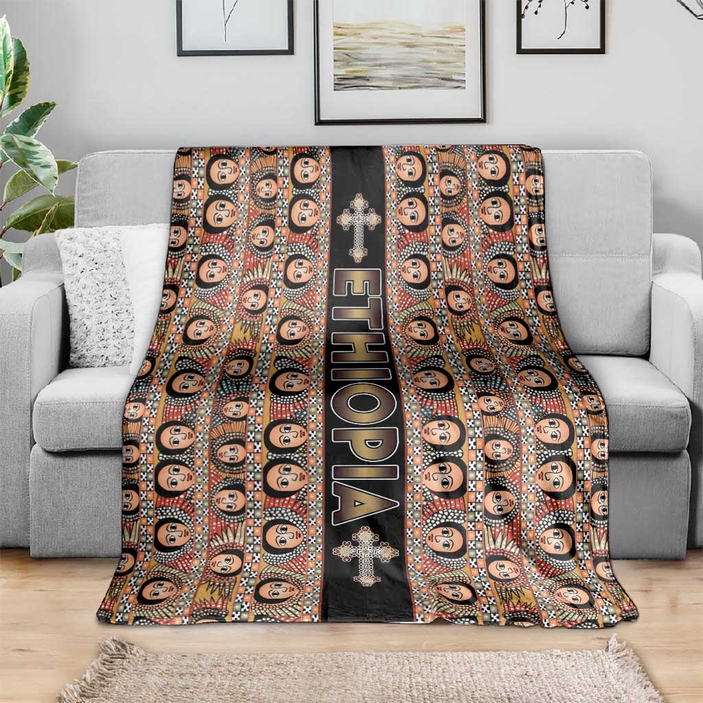 Ethiopia Blanket Ethiopian Tewahedo Angel Orthodox Black Color