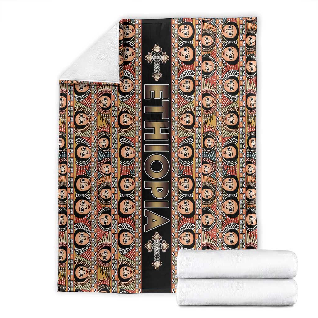 Ethiopia Blanket Ethiopian Tewahedo Angel Orthodox Black Color