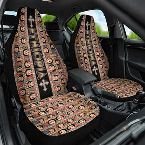 Ethiopia Car Seat Cover Ethiopian Tewahedo Angel Orthodox Black Color