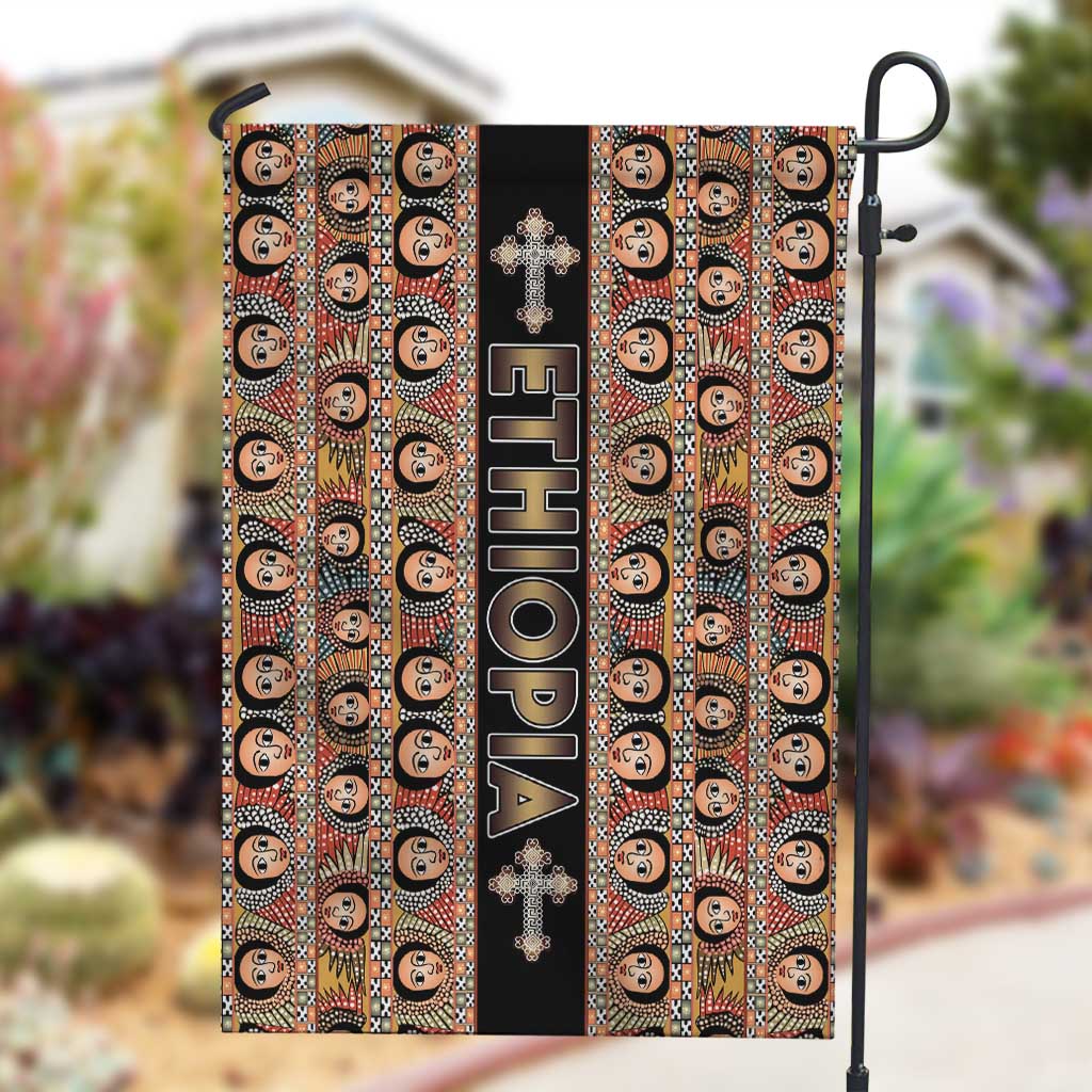 Ethiopia Garden Flag Ethiopian Tewahedo Angel Orthodox Black Color