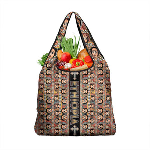 Ethiopia Grocery Bag Ethiopian Tewahedo Angel Orthodox Black Color
