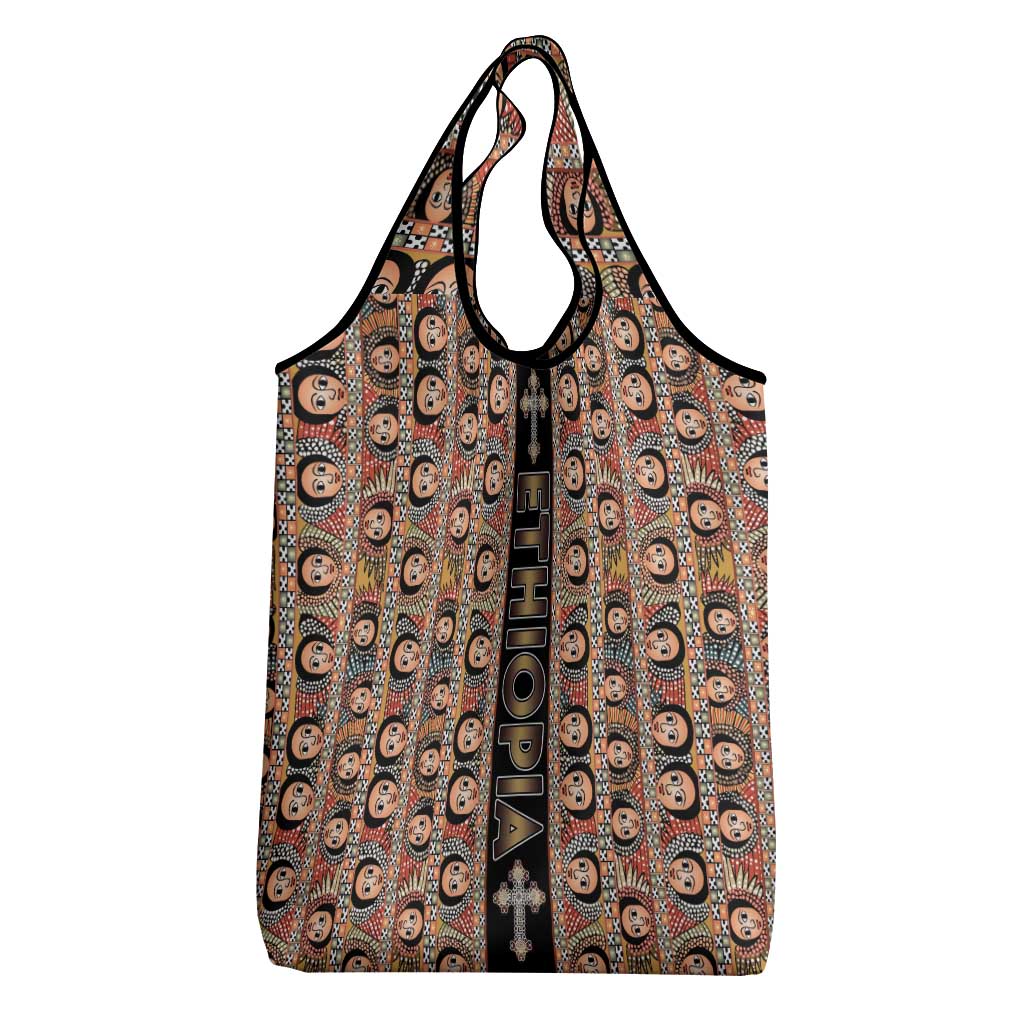 Ethiopia Grocery Bag Ethiopian Tewahedo Angel Orthodox Black Color