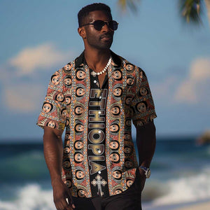 Personalized Ethiopia Hawaiian Shirt Ethiopian Tewahedo Angel Orthodox Black Color