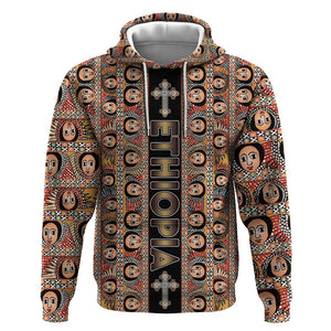Personalized Ethiopia Hoodie Ethiopian Tewahedo Angel Orthodox Black Color