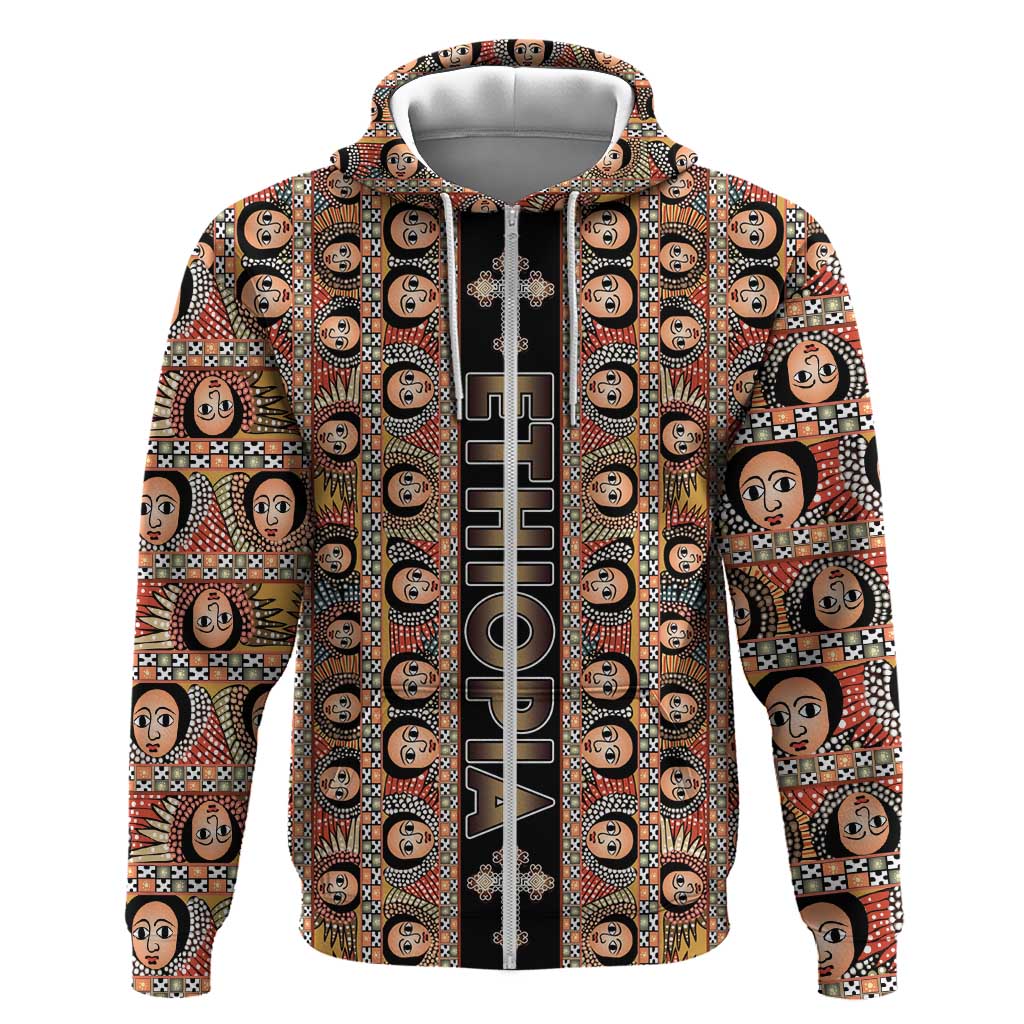 Personalized Ethiopia Hoodie Ethiopian Tewahedo Angel Orthodox Black Color
