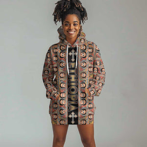 Personalized Ethiopia Hoodie Dress Ethiopian Tewahedo Angel Orthodox Black Color
