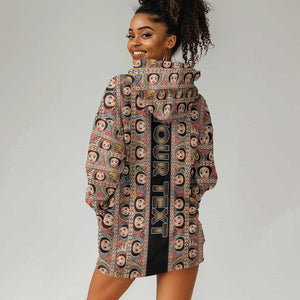 Personalized Ethiopia Hoodie Dress Ethiopian Tewahedo Angel Orthodox Black Color