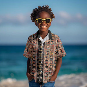 Personalized Ethiopia Kid Hawaiian Shirt Ethiopian Tewahedo Angel Orthodox Black Color