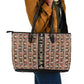 Ethiopia Leather Tote Bag Ethiopian Tewahedo Angel Orthodox Black Color