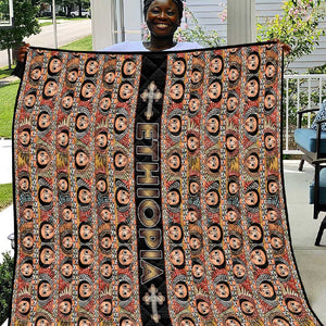 Ethiopia Quilt Ethiopian Tewahedo Angel Orthodox Black Color
