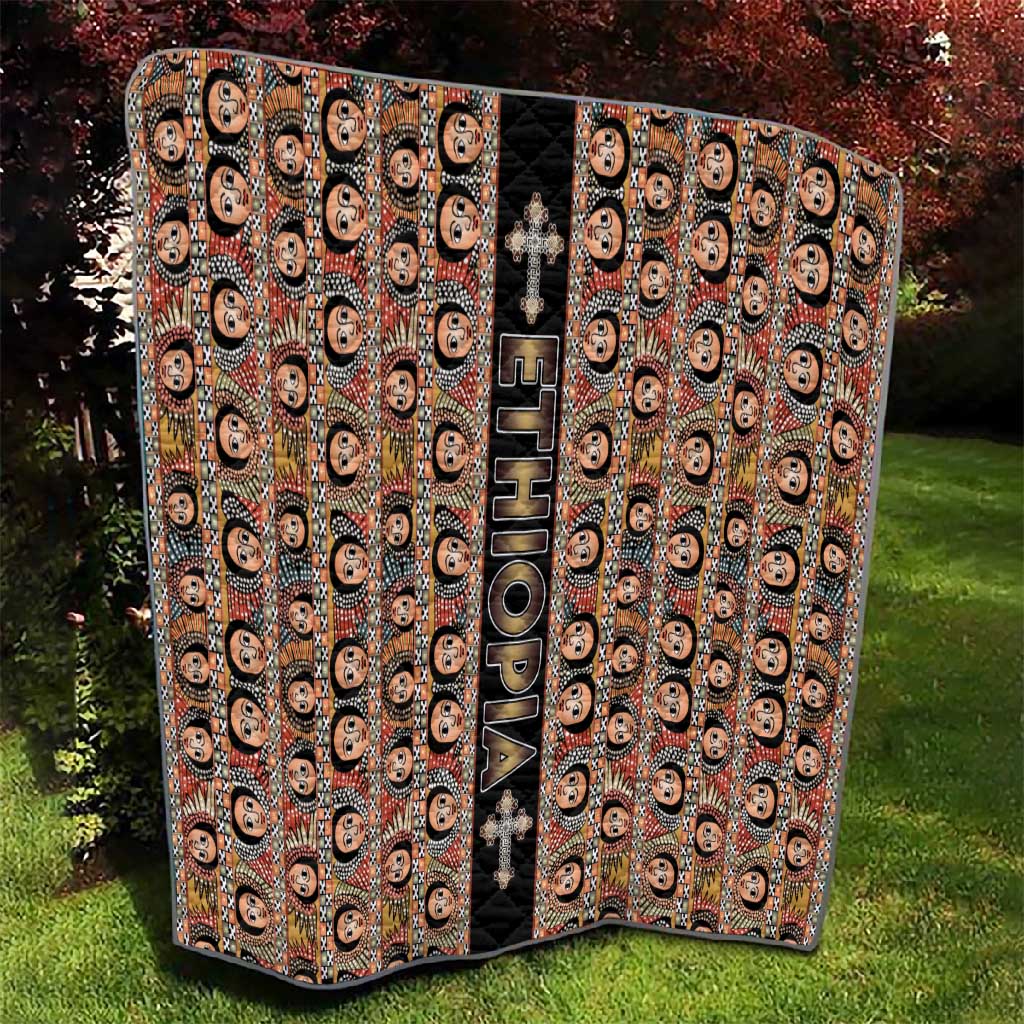 Ethiopia Quilt Ethiopian Tewahedo Angel Orthodox Black Color