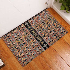 Ethiopia Rubber Doormat Ethiopian Tewahedo Angel Orthodox Black Color