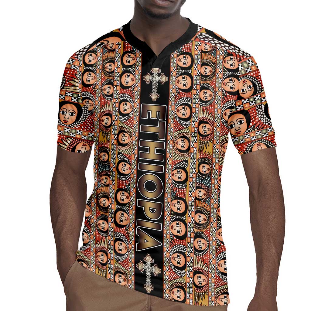 Personalized Ethiopia Rugby Jersey Ethiopian Tewahedo Angel Orthodox Black Color