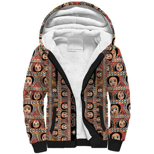 Personalized Ethiopia Sherpa Hoodie Ethiopian Tewahedo Angel Orthodox Black Color