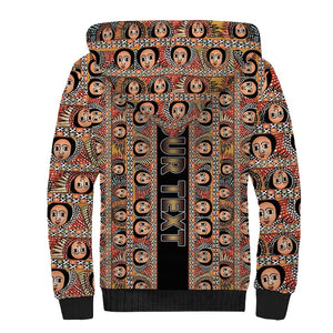 Personalized Ethiopia Sherpa Hoodie Ethiopian Tewahedo Angel Orthodox Black Color