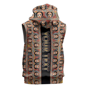 Personalized Ethiopia Sleeveless Hoodie Ethiopian Tewahedo Angel Orthodox Black Color - African Pride