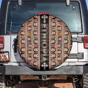 Ethiopia Spare Tire Cover Ethiopian Tewahedo Angel Orthodox Black Color