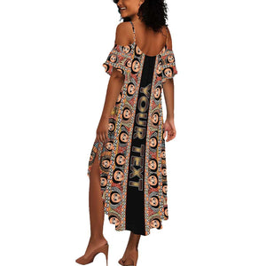 Personalized Ethiopia Summer Maxi Dress Ethiopian Tewahedo Angel Orthodox Black Color