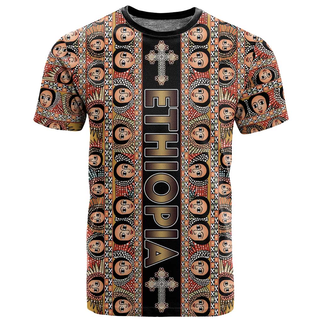 Personalized Ethiopia T shirt Ethiopian Tewahedo Angel Orthodox Black Color