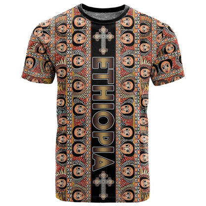 Personalized Ethiopia T shirt Ethiopian Tewahedo Angel Orthodox Black Color