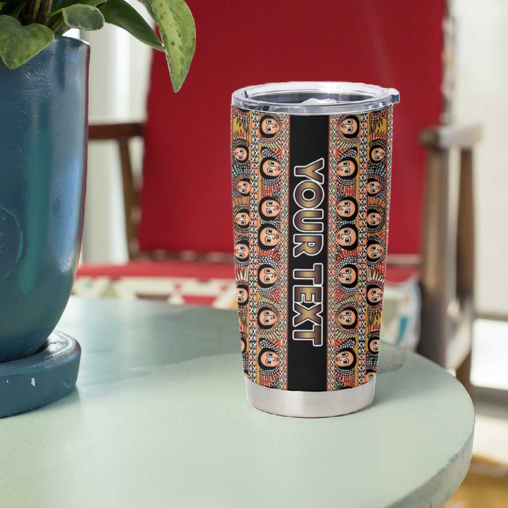 Personalized Ethiopia Tumbler Cup Ethiopian Tewahedo Angel Orthodox Black Color