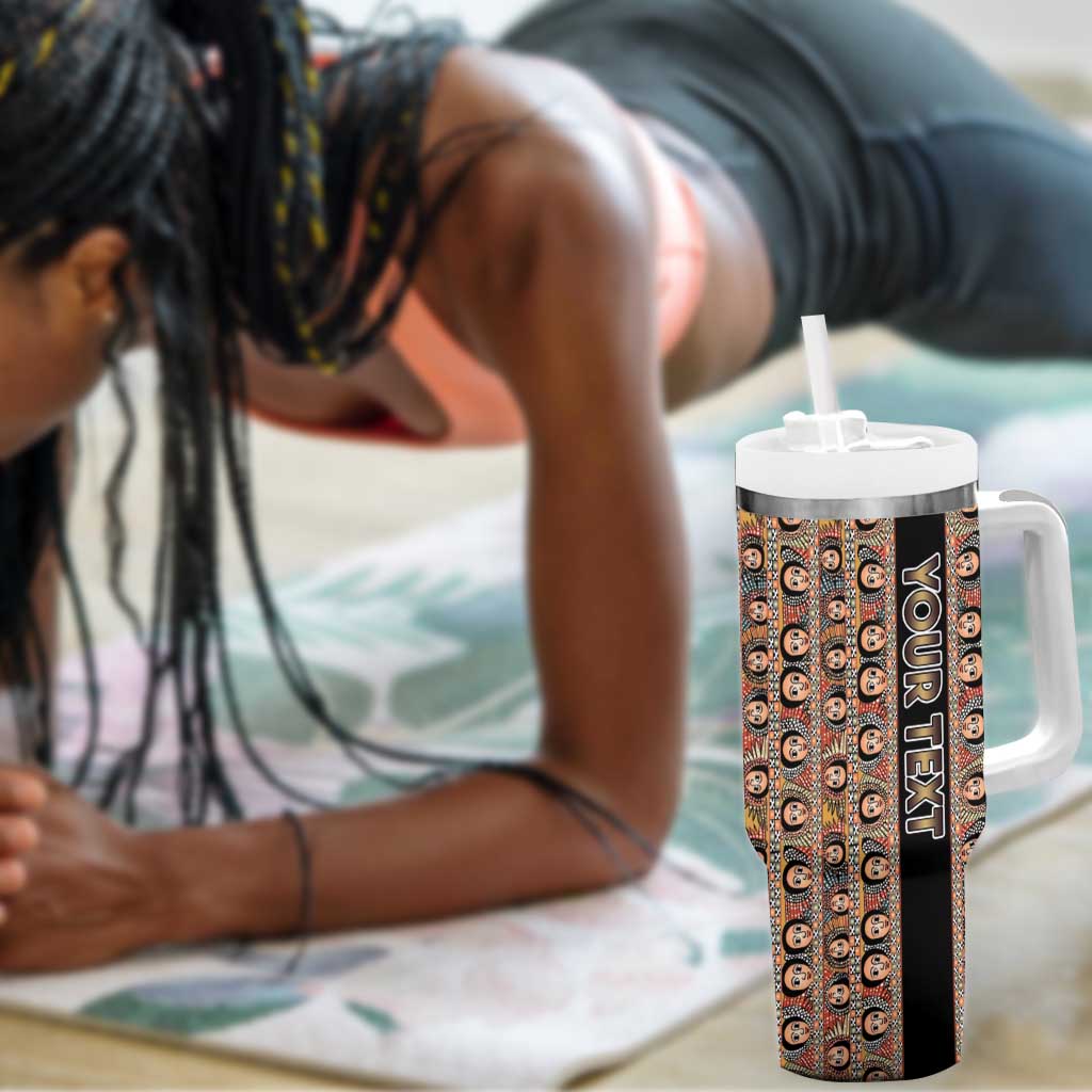 Personalized Ethiopia Tumbler With Handle Ethiopian Tewahedo Angel Orthodox Black Color