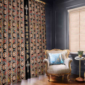 Ethiopia Window Curtain Ethiopian Tewahedo Angel Orthodox Black Color