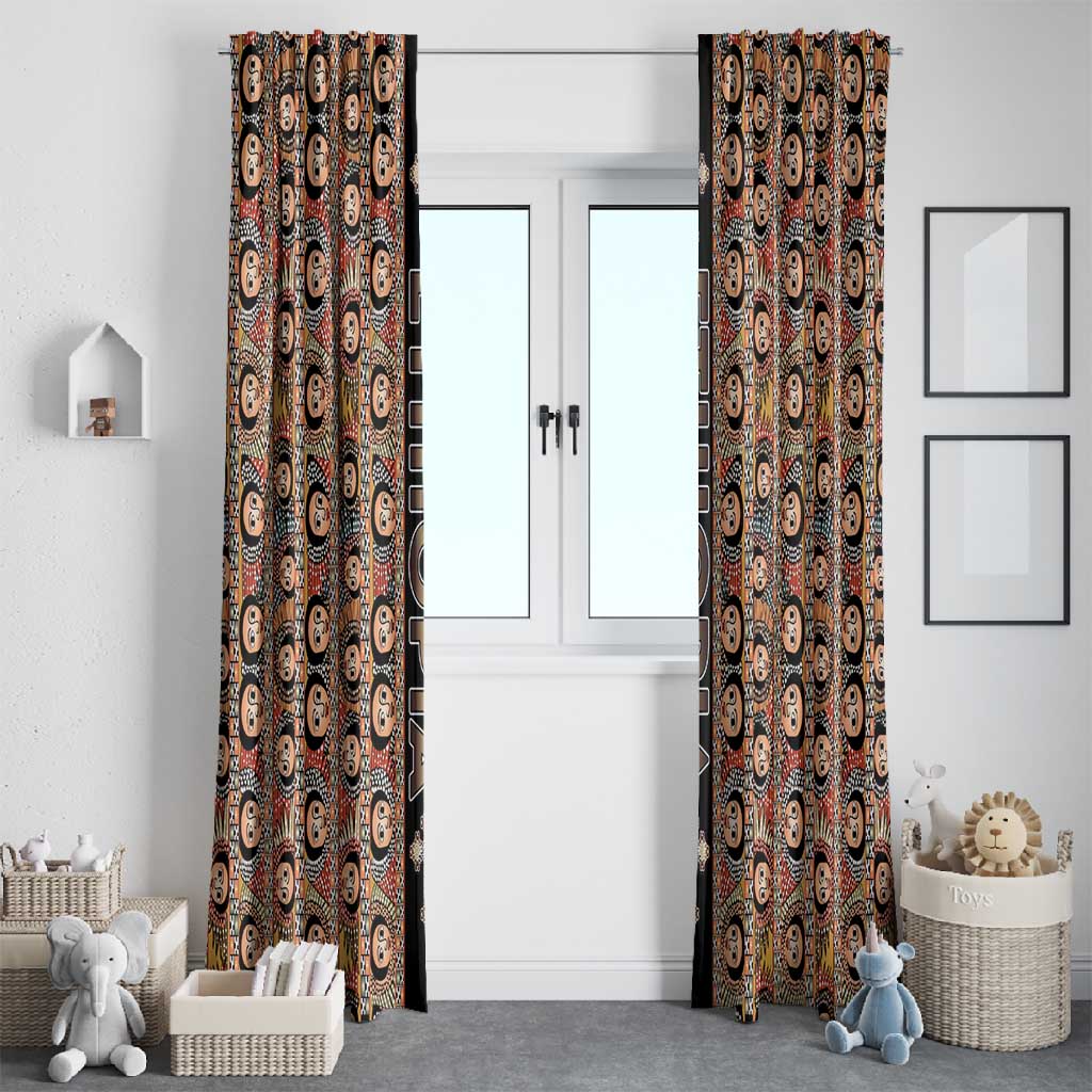 Ethiopia Window Curtain Ethiopian Tewahedo Angel Orthodox Black Color