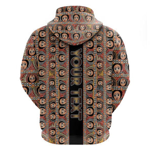 Personalized Ethiopia Zip Hoodie Ethiopian Tewahedo Angel Orthodox Black Color