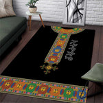 Ethiopia Saba Kemis Habesha Style Area Rug Black Color