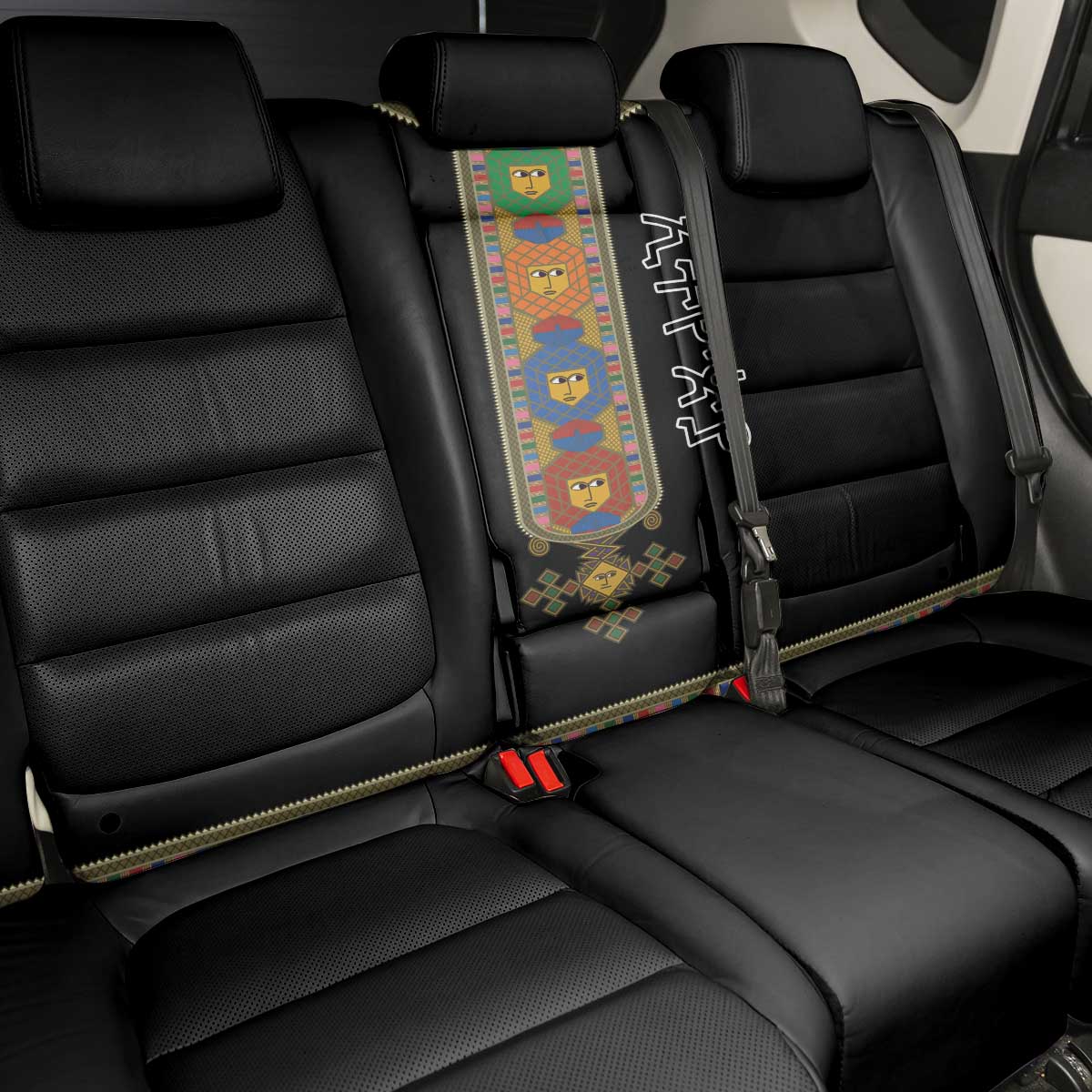 Ethiopia Saba Kemis Habesha Style Back Car Seat Cover Black Color