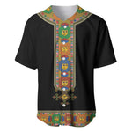 Ethiopia Saba Kemis Habesha Style Baseball Jersey Black Color