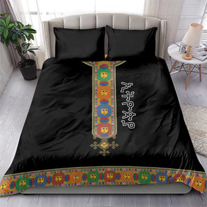 Ethiopia Saba Kemis Habesha Style Bedding Set Black Color