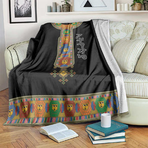 Ethiopia Saba Kemis Habesha Style Blanket Black Color