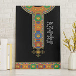Ethiopia Saba Kemis Habesha Style Canvas Wall Art Black Color