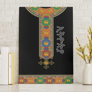 Ethiopia Saba Kemis Habesha Style Canvas Wall Art Black Color