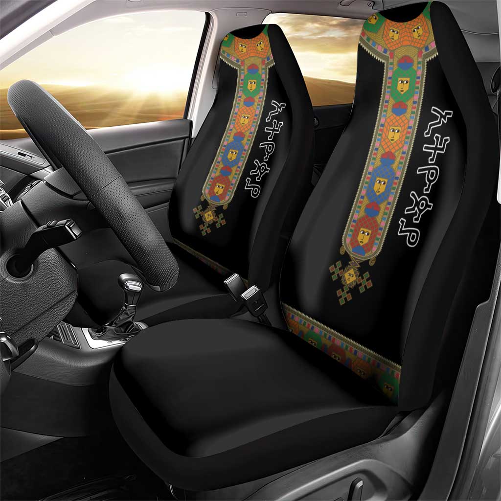 Ethiopia Saba Kemis Habesha Style Car Seat Cover Black Color