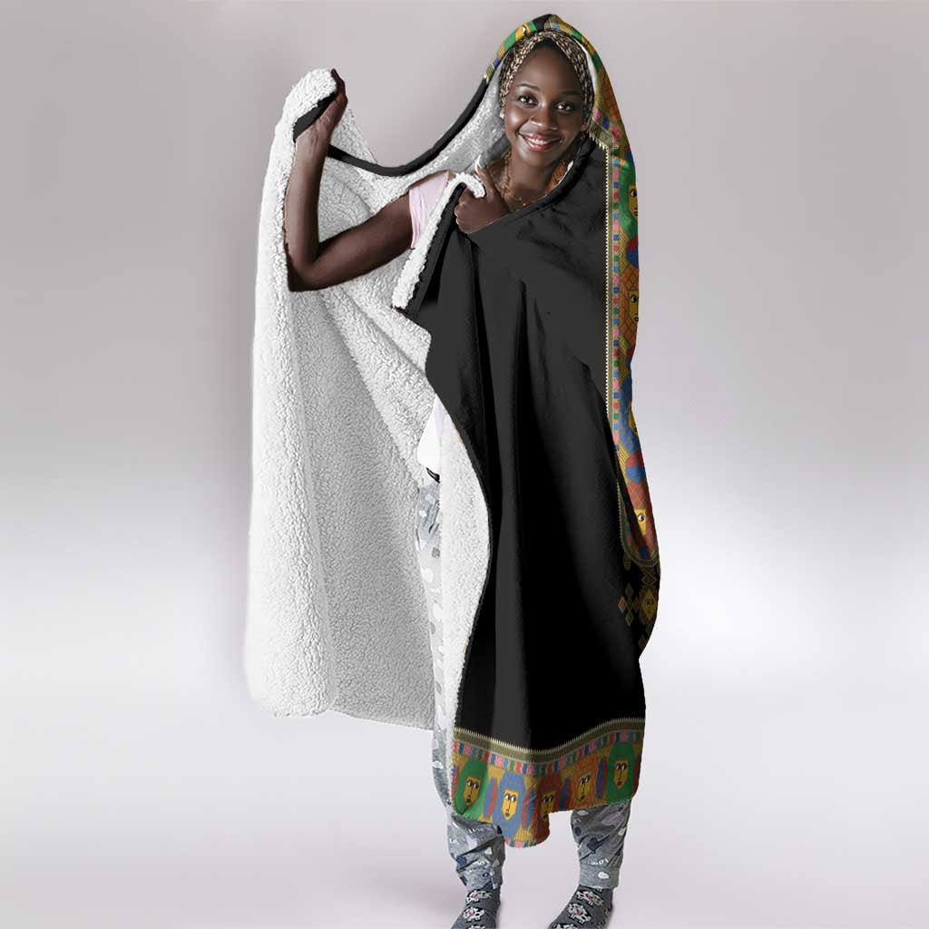 Ethiopia Saba Kemis Habesha Style Hooded Blanket Black Color