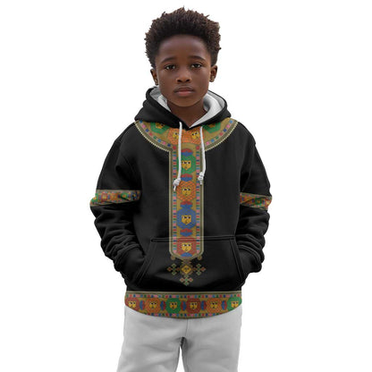 Ethiopia Saba Kemis Habesha Style Kid Hoodie Black Color