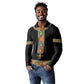 Ethiopia Saba Kemis Habesha Style Long Sleeve Polo Shirt Black Color