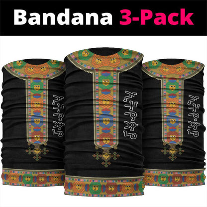 Ethiopia Saba Kemis Habesha Style Neck Gaiter Black Color LT15