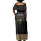 Ethiopia Saba Kemis Habesha Style Off Shoulder Maxi Dress Black Color