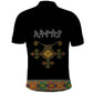 Ethiopia Saba Kemis Habesha Style Polo Shirt Black Color
