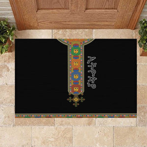 Ethiopia Saba Kemis Habesha Style Rubber Doormat Black Color