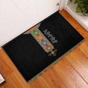 Ethiopia Saba Kemis Habesha Style Rubber Doormat Black Color