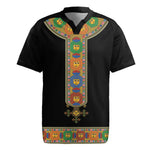 Ethiopia Saba Kemis Habesha Style Rugby Jersey Black Color
